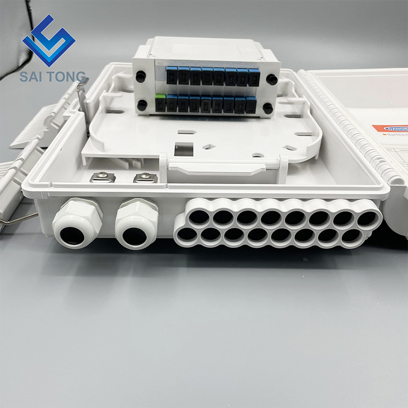 Giá xuất xưởng Hộp kết thúc sợi quang ODB 16 lõi ftth 16 cổng ftth splitter hộp phân phối cáp quang thép ngoài trời