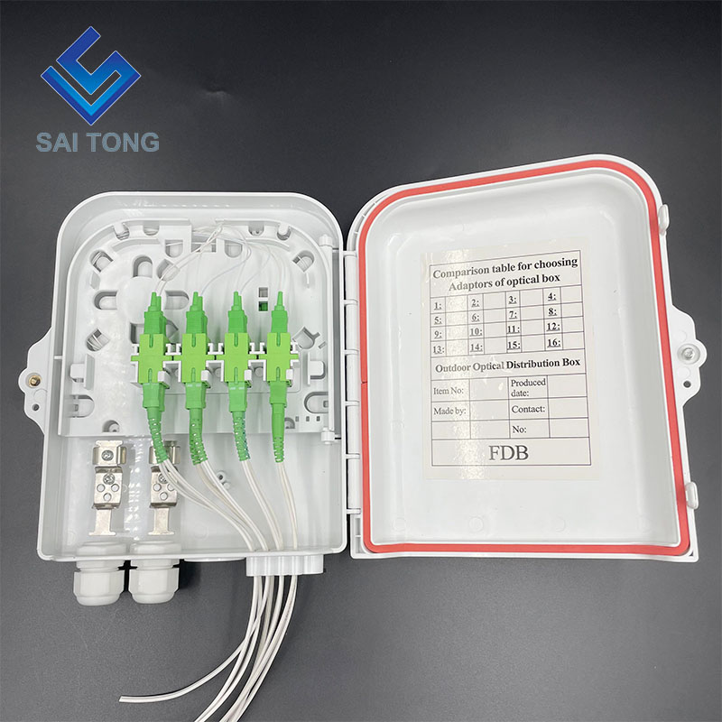 FTTH 8 Core Nhựa Sợi Truy Cập Hộp Thiết Bị Đầu Cuối Ngoài Trời 8 Cổng Cáp Cao Su Chống Thấm Nước Gland Gpon onu Hộp Cáp Quang FDB/ATB