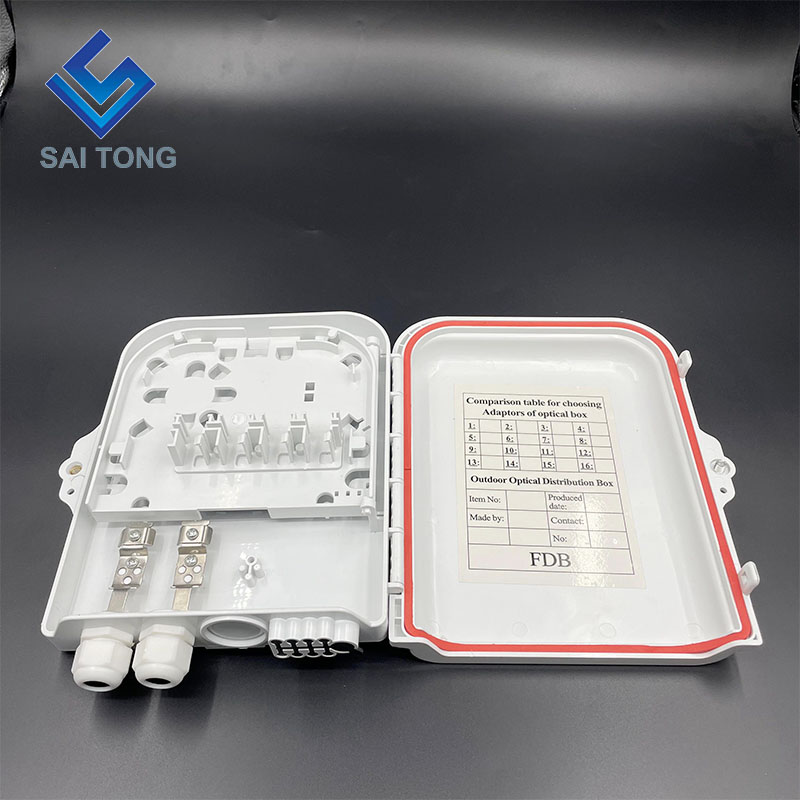 FTTH 8 Core Nhựa Sợi Truy Cập Hộp Thiết Bị Đầu Cuối Ngoài Trời 8 Cổng Cáp Cao Su Chống Thấm Nước Gland Gpon onu Hộp Cáp Quang FDB/ATB