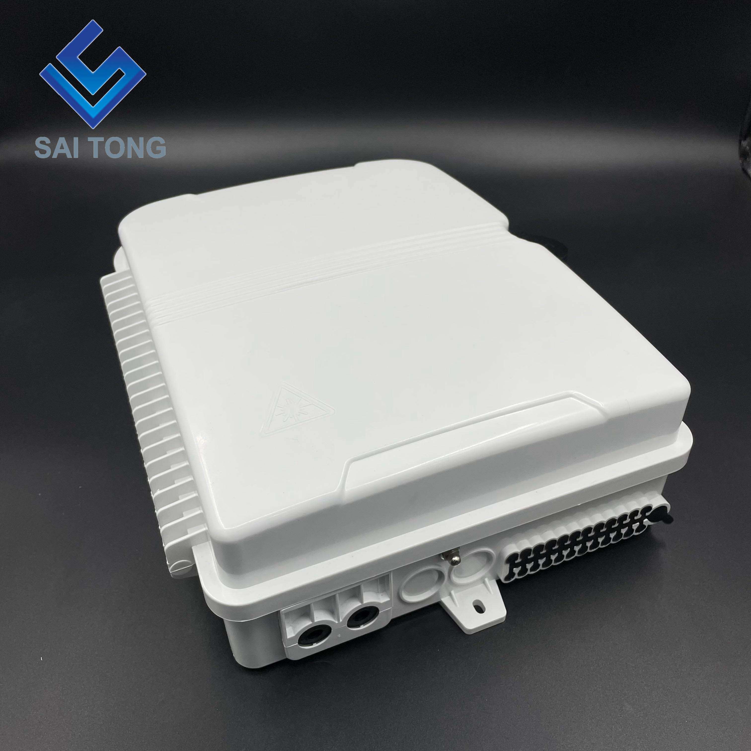 Hộp phối quang Saitong 24 Core Hộp bảo vệ cáp quang 4 in 24 out chất liệu ABS Hộp đấu nối cáp quang 24 lõi