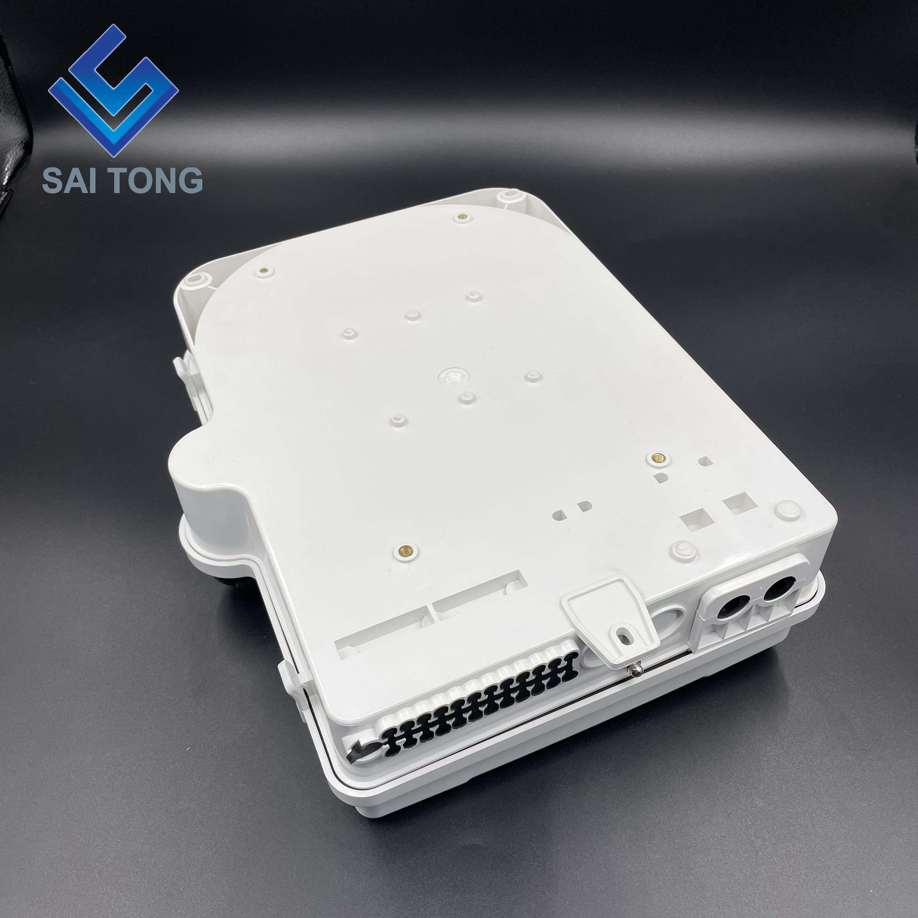 Hộp phối quang Saitong 24 Core Hộp bảo vệ cáp quang 4 in 24 out chất liệu ABS Hộp đấu nối cáp quang 24 lõi