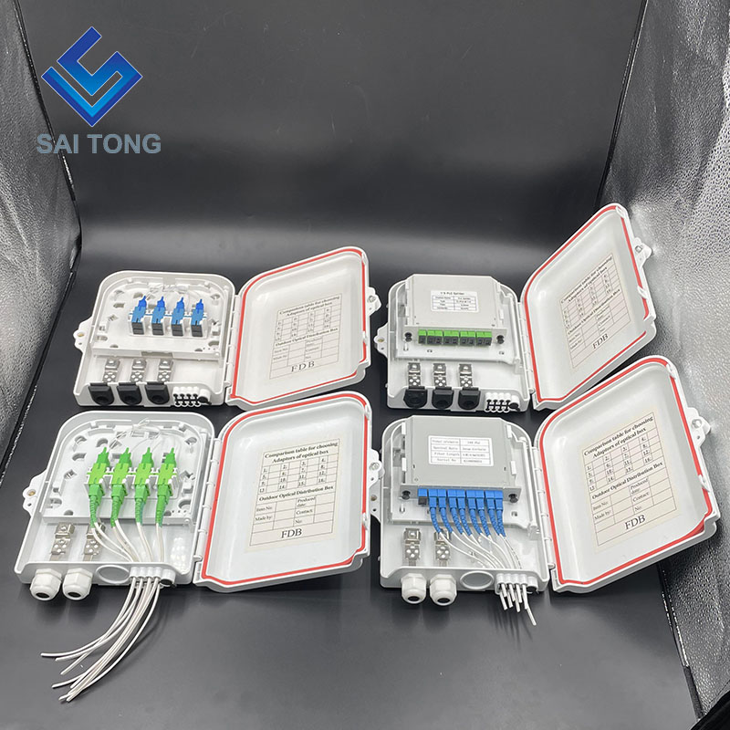 Nhà máy Trung Quốc 48 lõi ftth box plc splitter 4 khay hộp phân phối quang 2 trong 8 cổng NAP cho thiết bị cáp quang