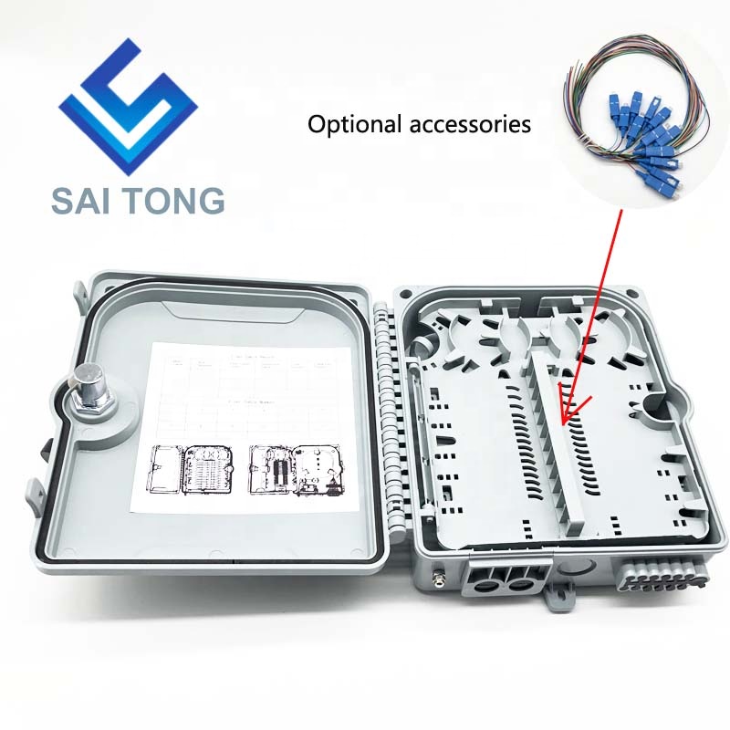 Cáp Quang FTTH Ngoài Trời 12 Lõi/Cổng IP65 Hộp Kết Nối Cáp Chống Nước Gland Gpon Onu Hộp Nối Sợi Quang Hộp Nhựa Ngủ Trưa