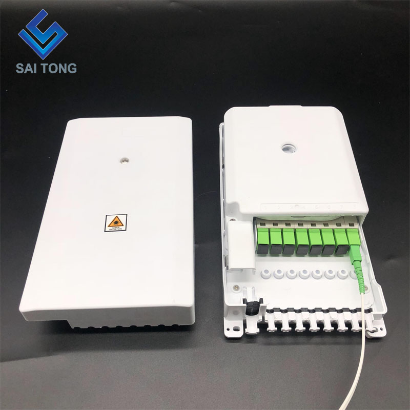 Saitong FTTH Còn hàng Nhà sản xuất Trung Quốc 8 sợi Phân phối FTTH ngoài trời chịu thời tiết Hộp đầu cuối cáp quang Loại HUAWEI