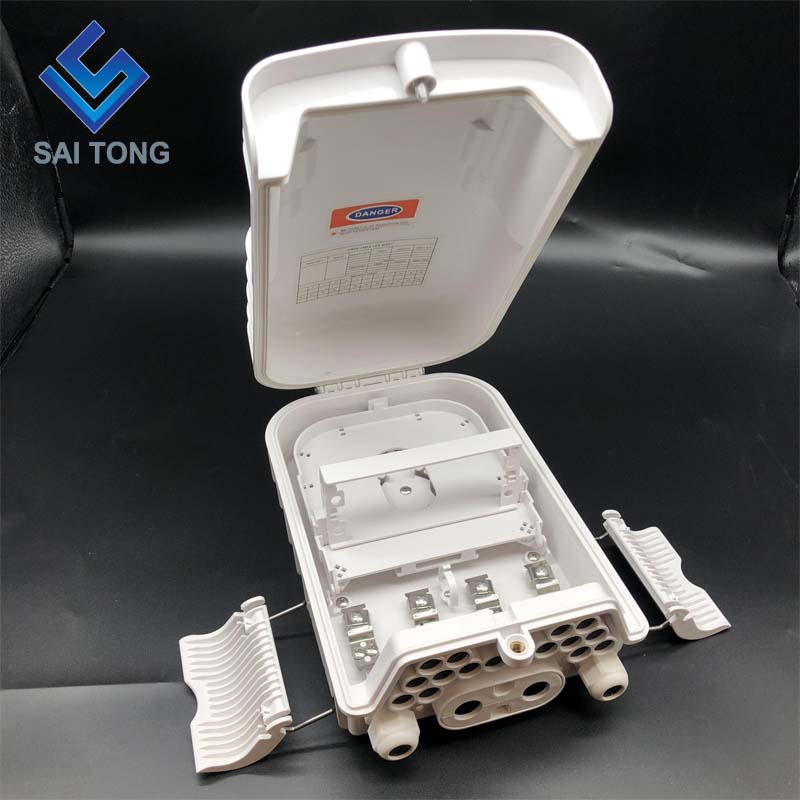 Hộp đóng sợi quang Saitong 16 lõi PLC FTTH FTTX FTTP Hộp kết thúc sợi quang IP65 Hộp nối cáp quang ngoài trời Phong cách MỚI