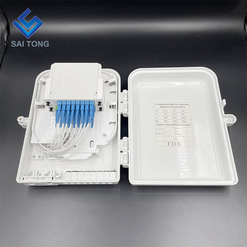 Hộp phân phối cáp quang FTTH BOX 16 lõi ngoài trời 16 cổng với hộp đầu cuối bộ chia plc 1x16 để treo tường và gắn Cực