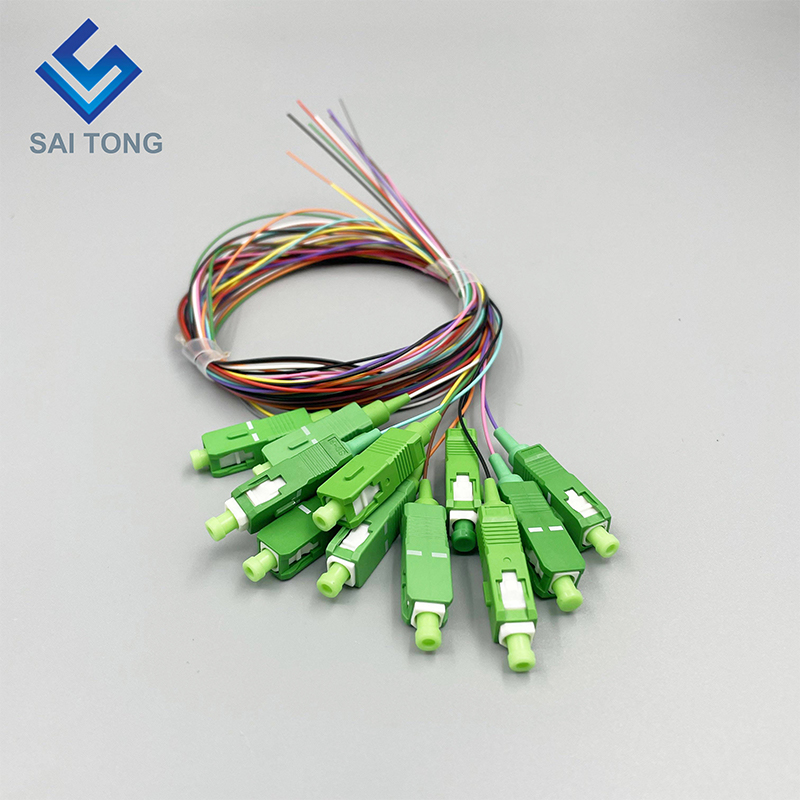 Sợi quang pigtail sc apc dây vá sc-apc pigtail 12 lõi sc / apc với chất lượng tốt và giá tốt