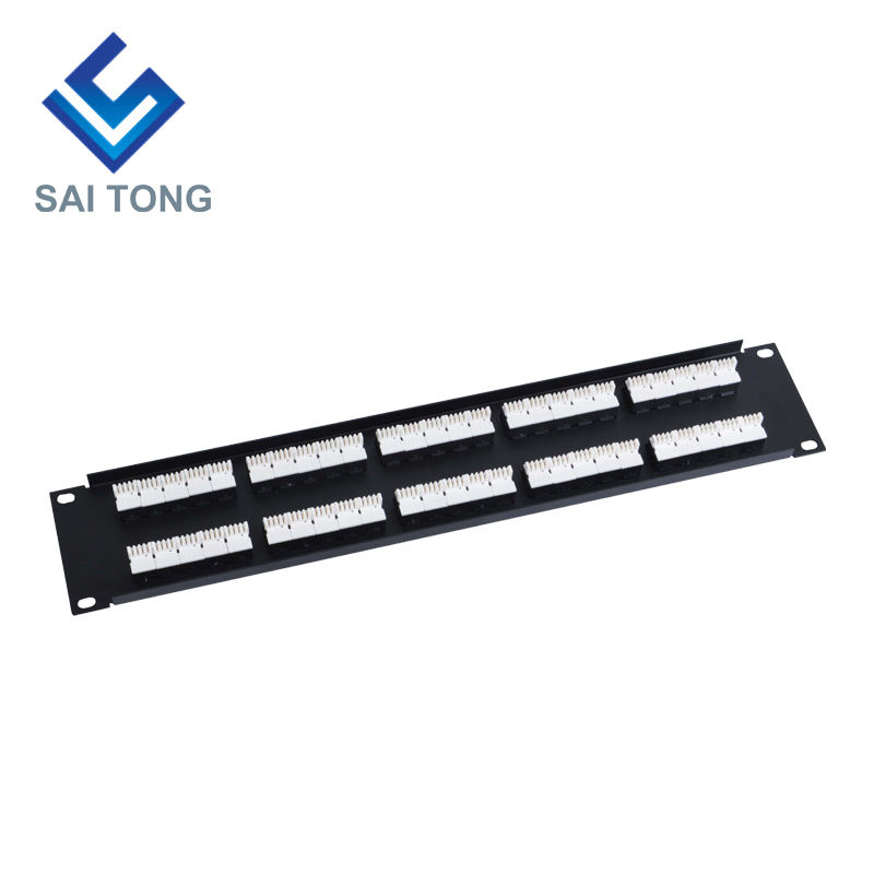 2U 19'' 50 Cổng Áo khoác RJ11 Krone, Giá đỡ bằng thép Bảng vá lỗi Cat3 Trống Unshielded utp Cat3 Bảng vá lỗi RJ11