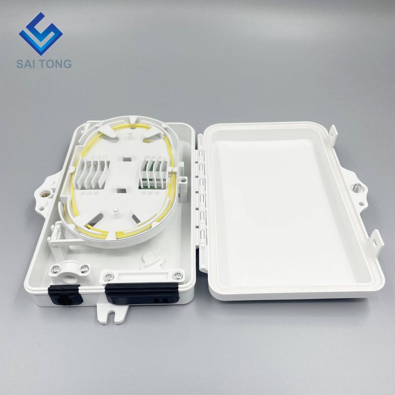 IP65 Cung cấp 1/2 cổng mini FTTH hộp cáp quang 2 lõi nhựa ngoài trời hộp đầu cuối cáp quang với bộ chuyển đổi SC LC