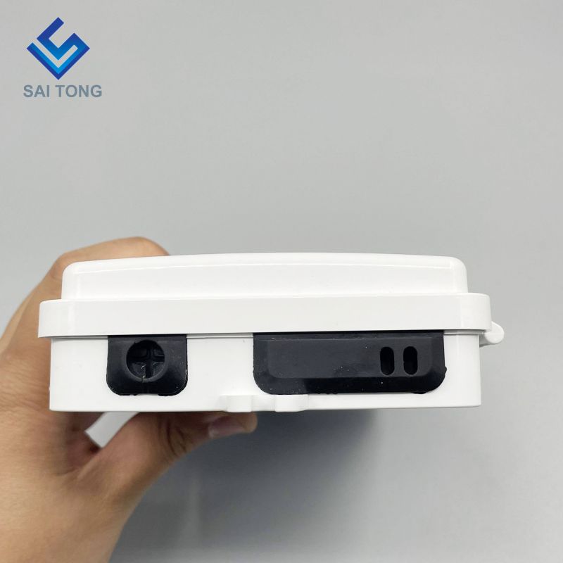 IP65 Cung cấp 1/2 cổng mini FTTH hộp cáp quang 2 lõi nhựa ngoài trời hộp đầu cuối cáp quang với bộ chuyển đổi SC LC