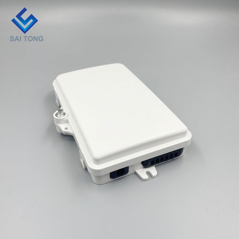 Saitong 1/6 Ports FTTH FTTX Hộp phối quang 6 lõi Hộp hỗ trợ PLC Hộp quang ABS