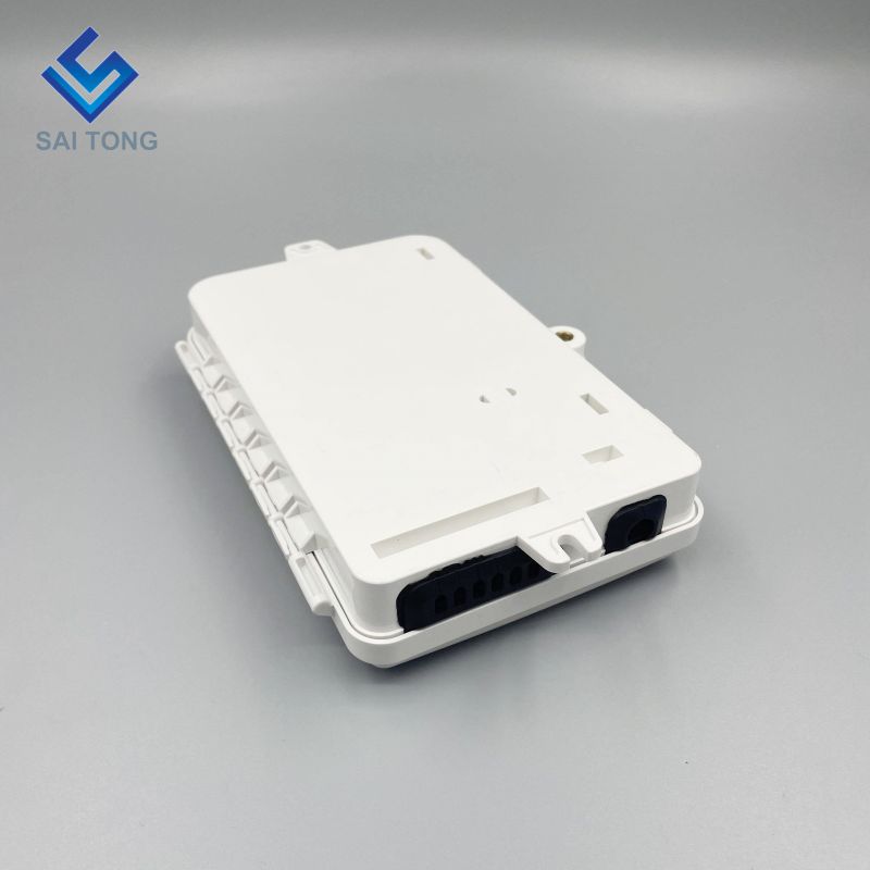 Saitong 1/6 Ports FTTH FTTX Hộp phối quang 6 lõi Hộp hỗ trợ PLC Hộp quang ABS