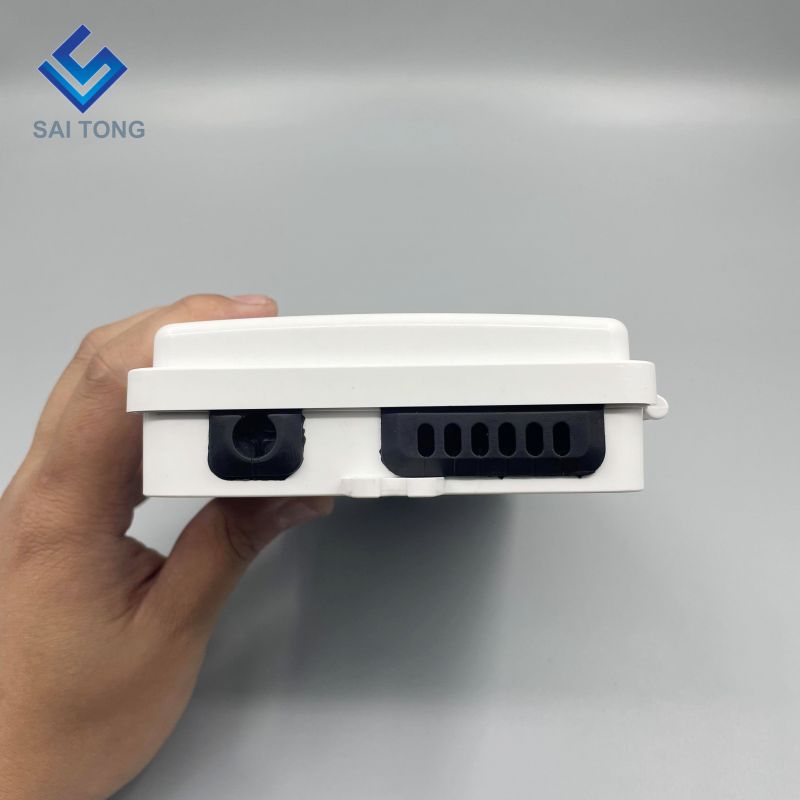 Saitong 1/6 Ports FTTH FTTX Hộp phối quang 6 lõi Hộp hỗ trợ PLC Hộp quang ABS