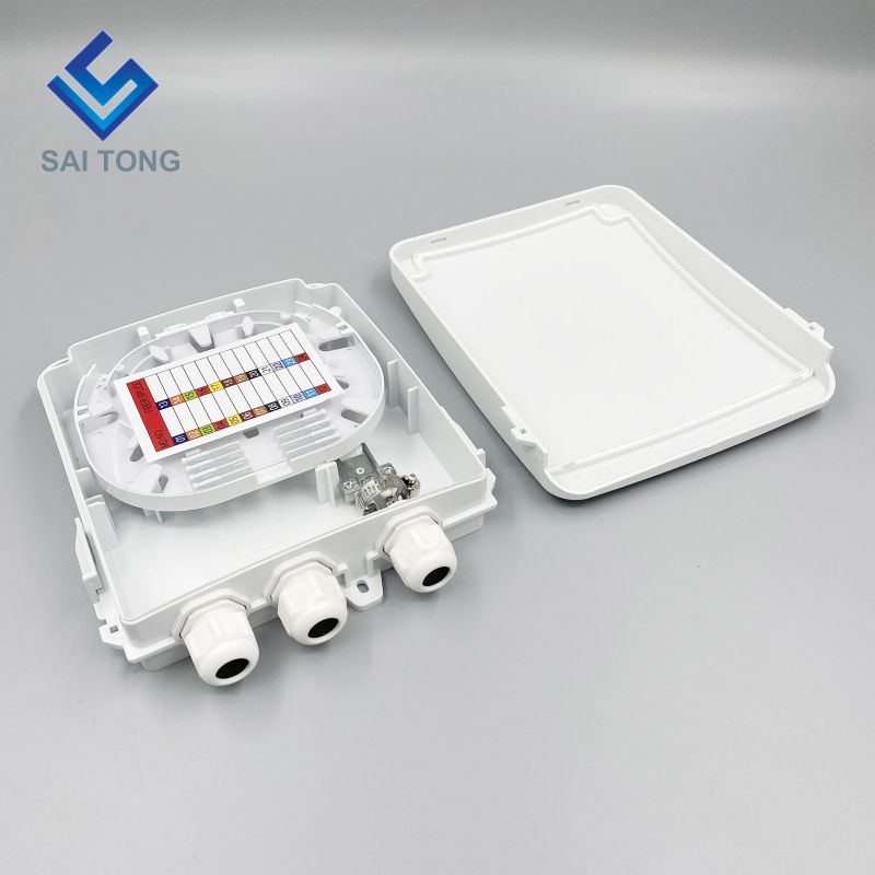 Cixi Saitong Hộp thiết bị đầu cuối sợi quang FTTH 8 lõi trong nhà Hộp sợi quang 8 cổng treo tường 1 vào/3 ra FDB Sản phẩm mới