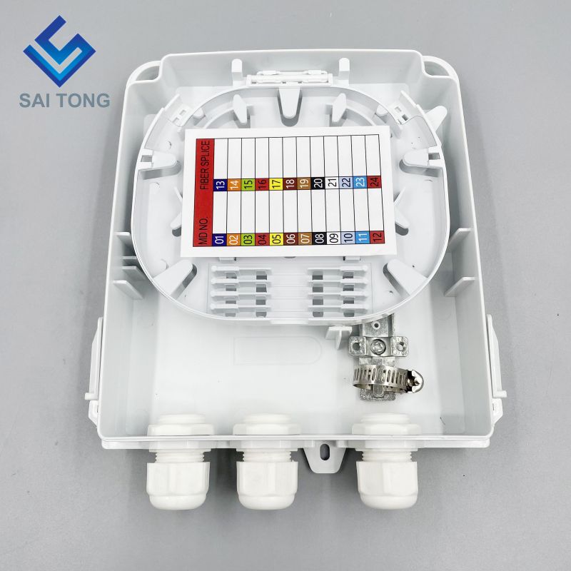 Cixi Saitong Hộp thiết bị đầu cuối sợi quang FTTH 8 lõi trong nhà Hộp sợi quang 8 cổng treo tường 1 vào/3 ra FDB Sản phẩm mới