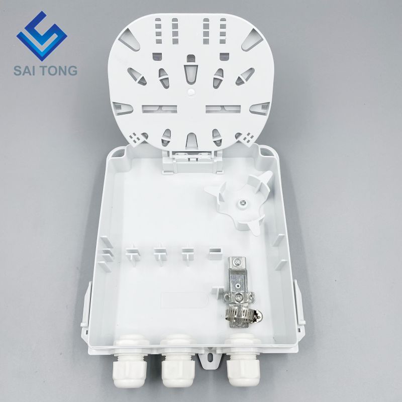 Cixi Saitong Hộp thiết bị đầu cuối sợi quang FTTH 8 lõi trong nhà Hộp sợi quang 8 cổng treo tường 1 vào/3 ra FDB Sản phẩm mới