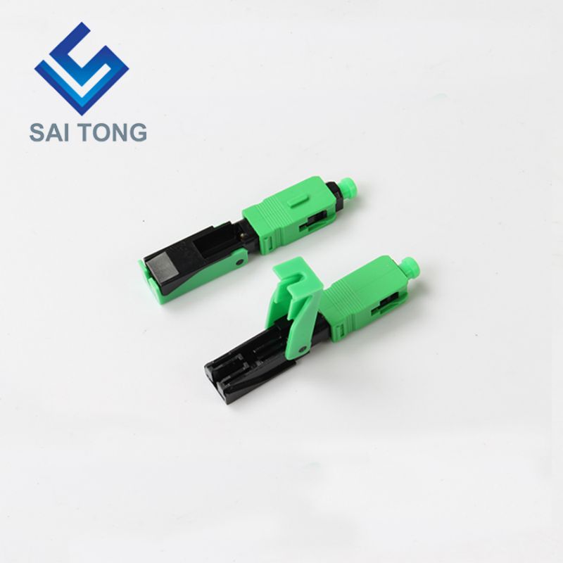 Cáp quang FTTH Đầu nối nhanh sc apc cáp quang màu xanh lá cây đầu nối nhanh Đầu nối nhanh Trường lắp ráp Singlemode