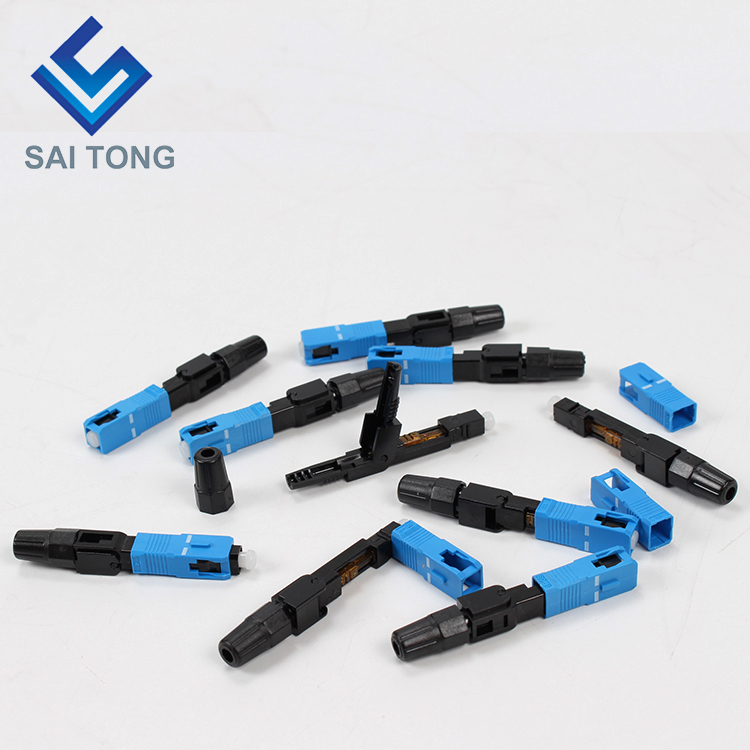 Saitong Cung cấp thiết bị liên lạc đầu nối nhanh sc/upc ftth Đầu nối nhanh sợi quang Đầu nối sợi quang