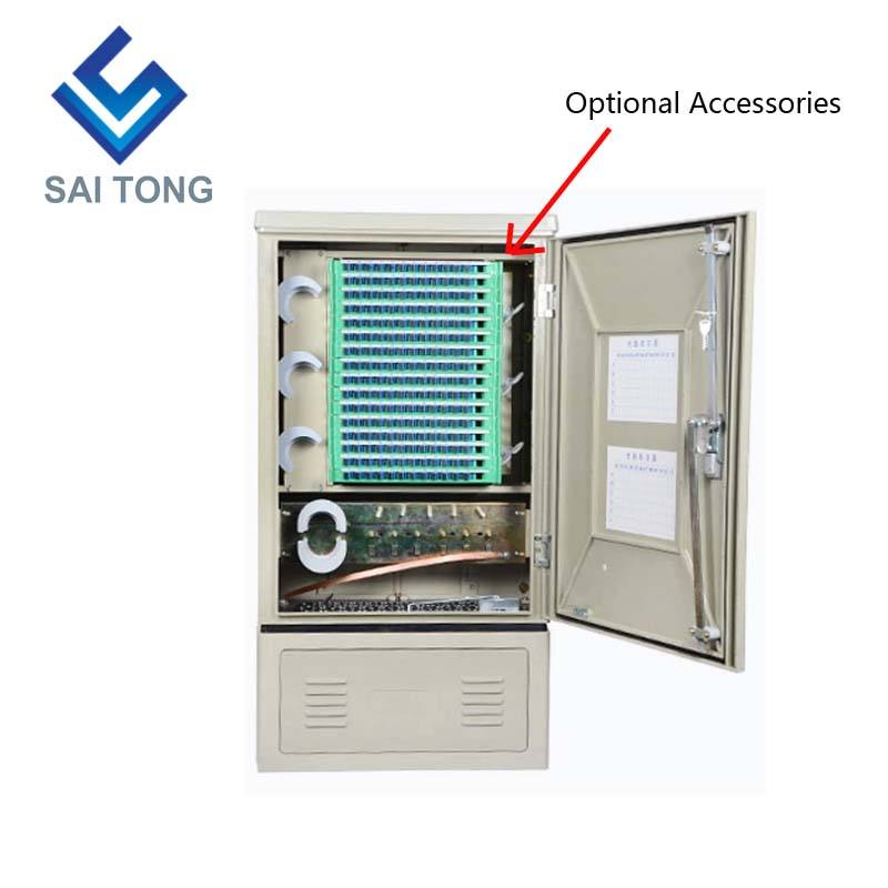 SaiTong FTTH 144 Tủ đấu nối chéo lõi thiết bị viễn thông SMC ngoài trời chống nước IP55 Tủ cáp quang 144 lõi ODF