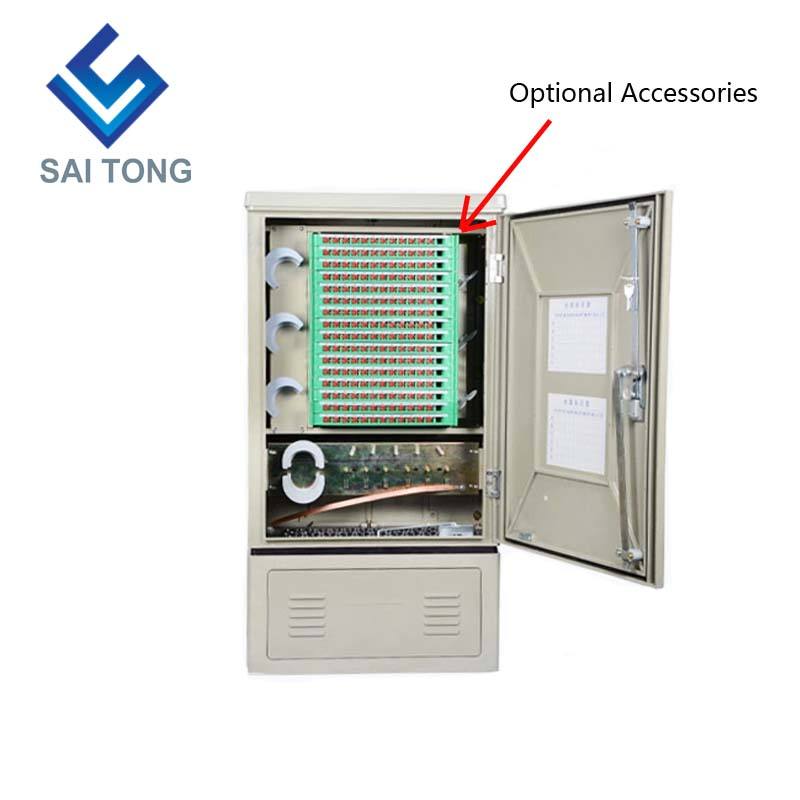 SaiTong FTTH 144 Tủ đấu nối chéo lõi thiết bị viễn thông SMC ngoài trời chống nước IP55 Tủ cáp quang 144 lõi ODF