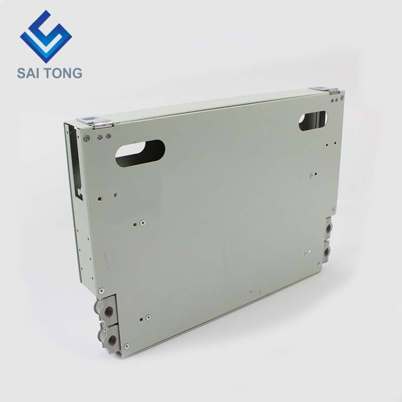 SaiTong FTTH 19 Inch Rack Mount Tủ 12 cổng SC/FC ODF 1 U 12 lõi Khung phân phối sợi quang Tùy chọn Full Load