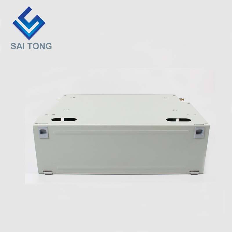 SaiTong FTTH 19 Inch Rack Mount Tủ 48 cổng SC/FC ODF 4 lõi U 48 Khung phân phối cáp quang Tùy chọn Full Load