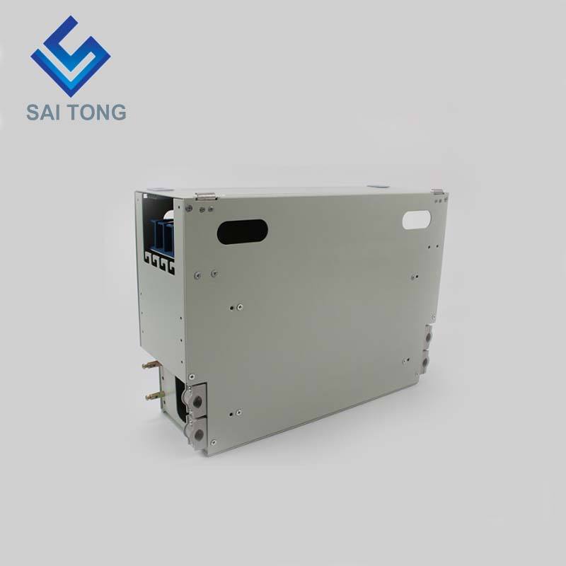 SaiTong FTTH 19 Inch Rack Mount Tủ 48 cổng SC/FC ODF 4 lõi U 48 Khung phân phối cáp quang Tùy chọn Full Load