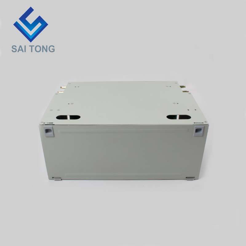 SaiTong FTTH 19 Inch Rack Mount Tủ 72 cổng SC/FC ODF 6 lõi U 72 Khung phân phối cáp quang Tùy chọn Full Load