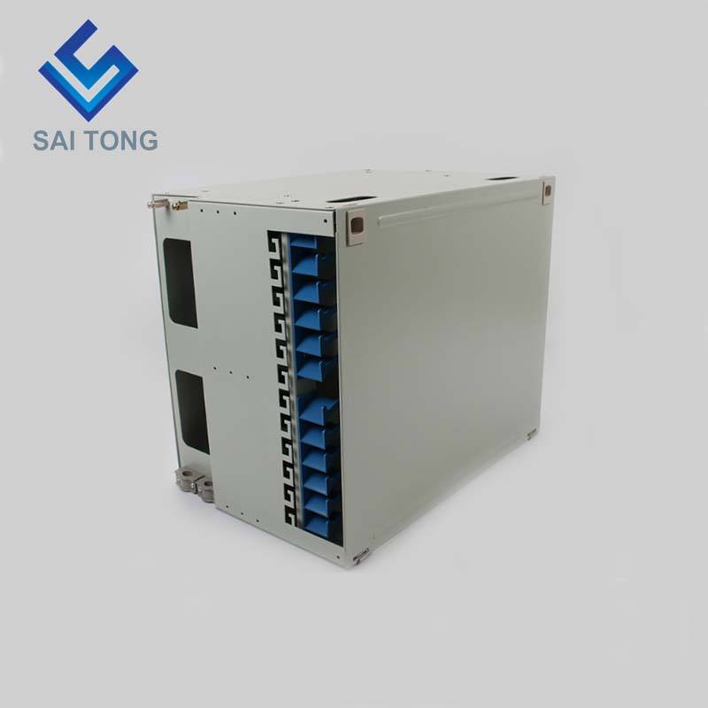 2022 SaiTong FTTH 19 inch Rack Mount Tủ 144 cổng SC/FC ODF 12U 144 core Khung phân phối sợi quang Tùy chọn Full Load