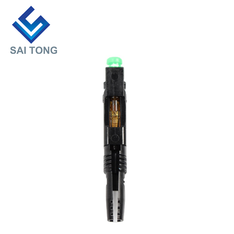 Cáp quang FTTH Saitong Optic Đầu nối nhanh sc apc cáp quang màu xanh lá cây đầu nối nhanh Đầu nối nhanh Lắp ráp trường Singlemode